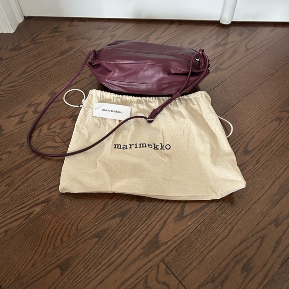 Marimekko Handbags - Marimekko wine red Leather KARLA Crossbody Bag